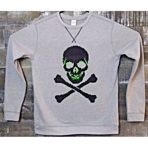 Skeleton Skull &‎ Crossbone Jolly Roger Halloween Circo Sweatshirt Youth XS 4-5
